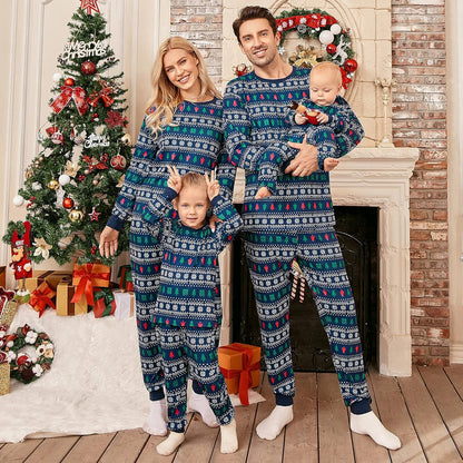 Christmas Pajamas for Family, Matching Family Christmas Pjs Sets Red Elk Tree Printed Top Sleepwear