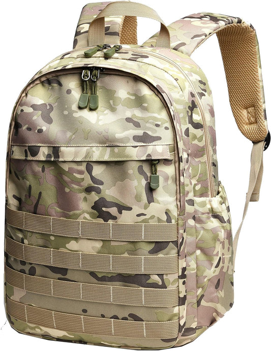 Boys Backpack Waterproof Kids School Bag Outdoor Travel Camping Daypack Camo Rucksack (Amy Green, Large) …