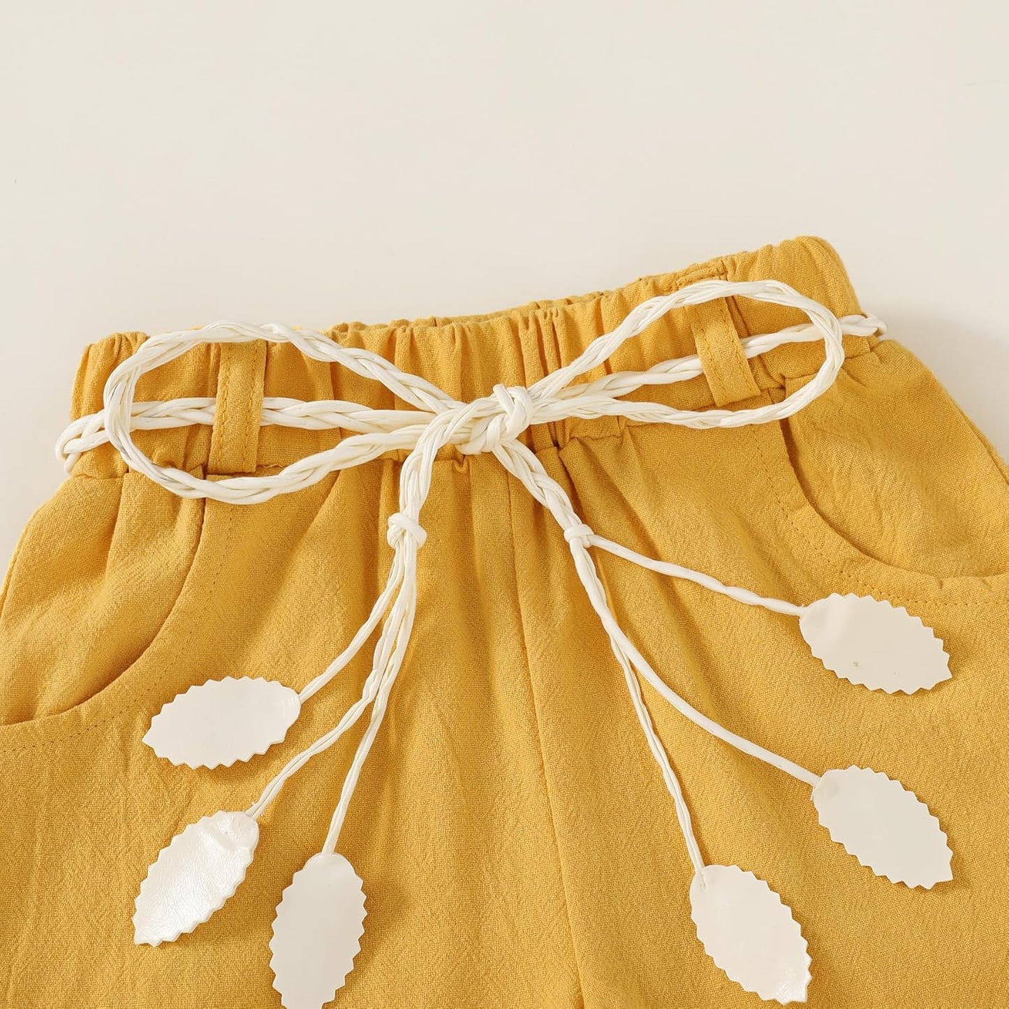 Toddler Baby Girls Clothes Watermelon T-Shirt + Linen Shorts with Belt Cute Summer Short Set