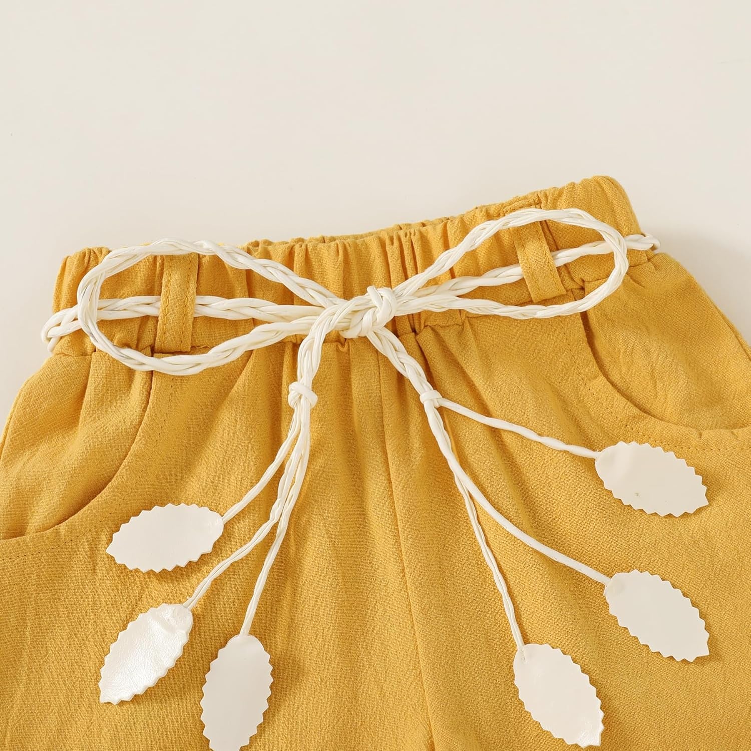 Toddler Baby Girls Clothes Watermelon T-Shirt + Linen Shorts with Belt Cute Summer Short Set