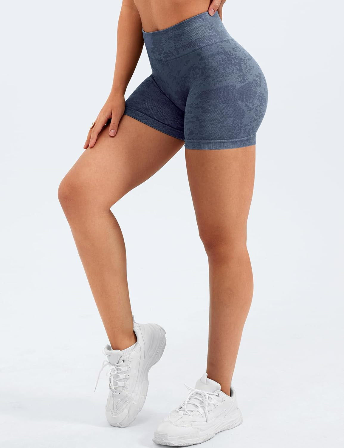 Women Seamless Camo Shorts High Waisted Gym Yoga Workout