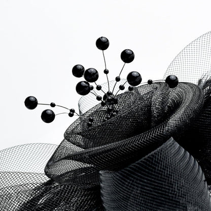 Fascinators Hats for Women Tea Party Hat Kentucky Derby Hat Wedding Headpiece Feather Mesh Hair Clip