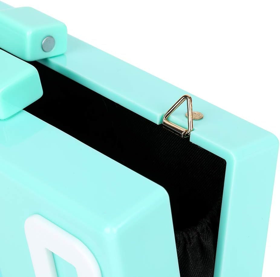 Women Evening Clutch Bag, Acrylic Square Box Shoulder Handbags for Wedding Party Tote Purse