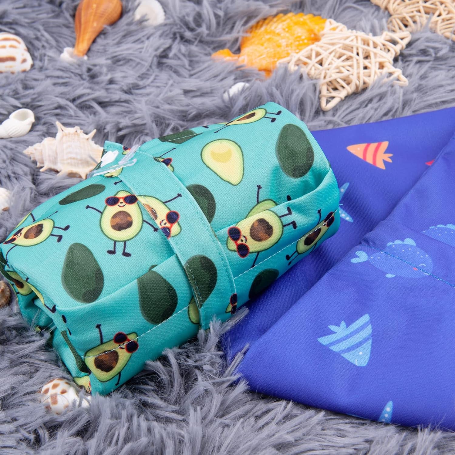 2Pcs Cloth Diaper Wet Dry Bags Waterproof Reusable with Two Zippered Pockets Travel Beach Pool Daycare Soiled Baby Items Yoga Gym Bag for Swimsuits or Wet Clothes LZX4344